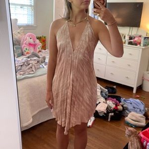 Blue life halter scarf tunic